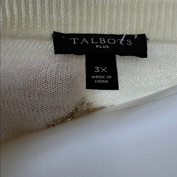 Talbots Cream Knit Sweater - Picture 3 of 7